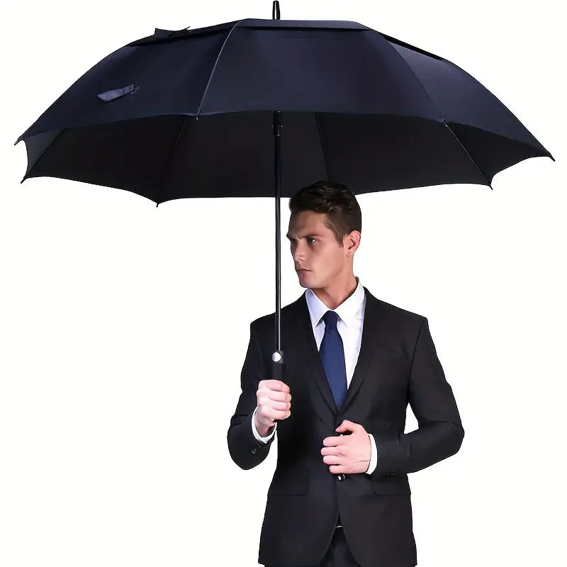 Parapluie noir grand format  Résistant au vent, élégant et durable