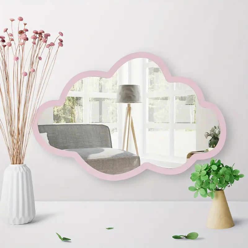 Miroir mural nuage en bois – Décoration chambre bébé design et moderne