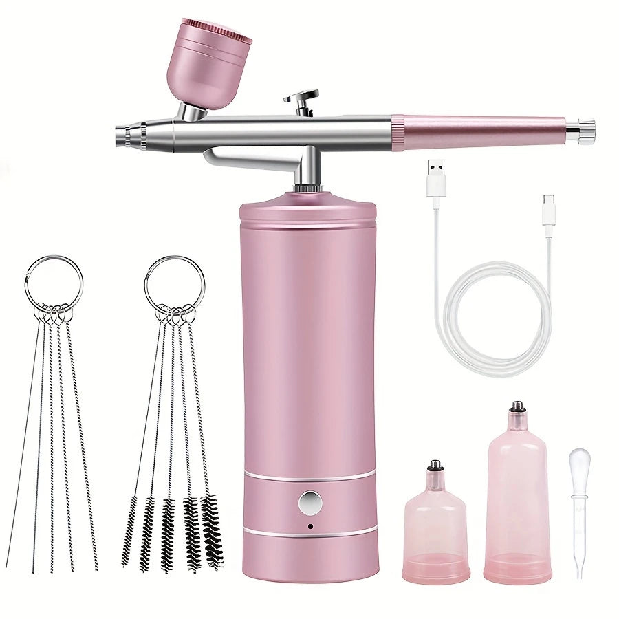 Aérographe Rechargeable sans Fil – Kit Complet de Pulvérisation pour Tatouage
