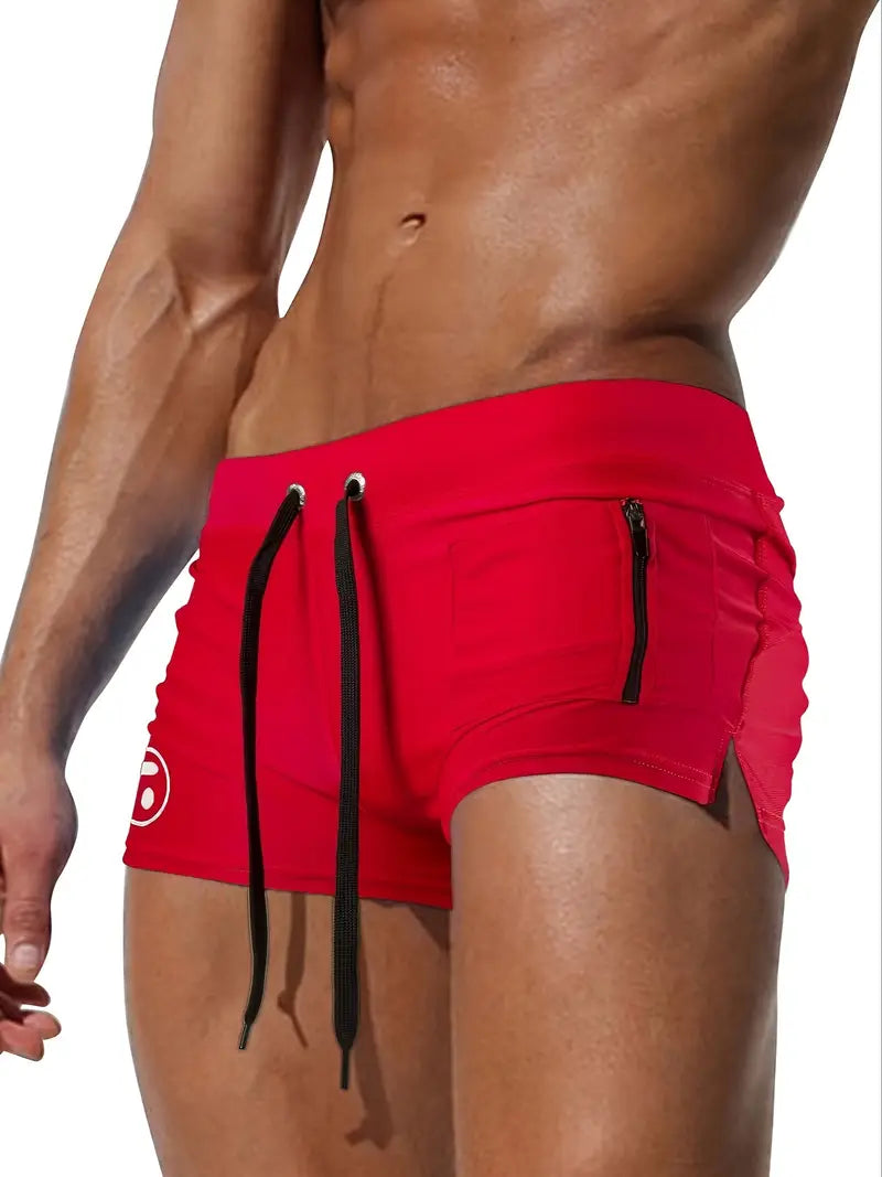 Short sexy homme moulant – Maillot de bain ajusté avec cordon noir, Confort & style séduction
