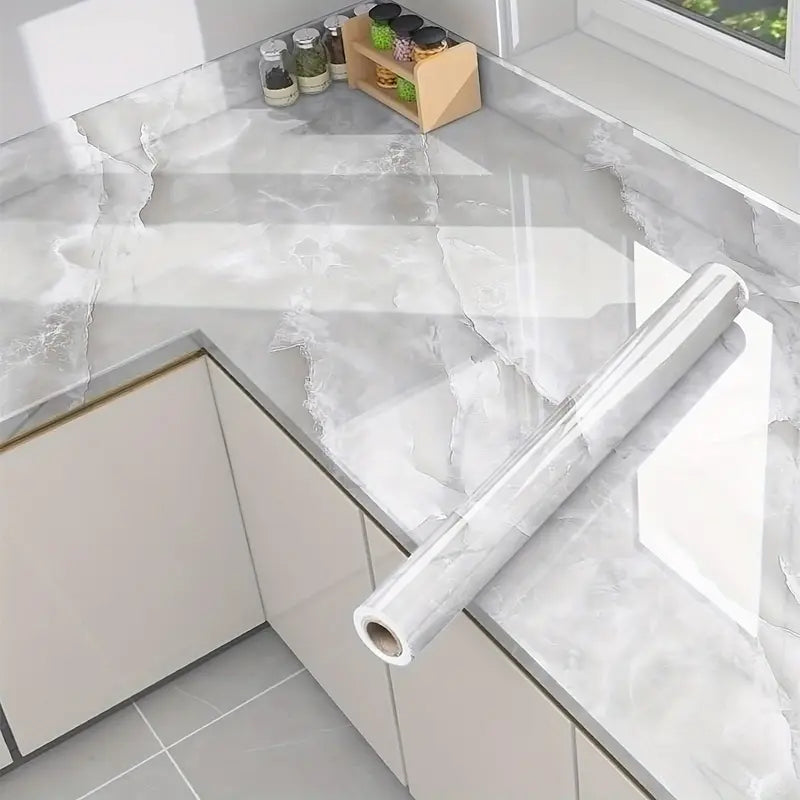 Papier Peint Adhésif Effet Terrazzo – Rouleau Étanche et Facile à Poser pour Cuisine, Salle de Bain et Meubles