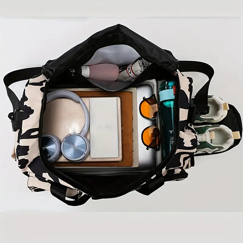 Sac de Voyage Léger Imprimé Léopard – Cabine Week-End avec Grande Capacité et Poches Multiples