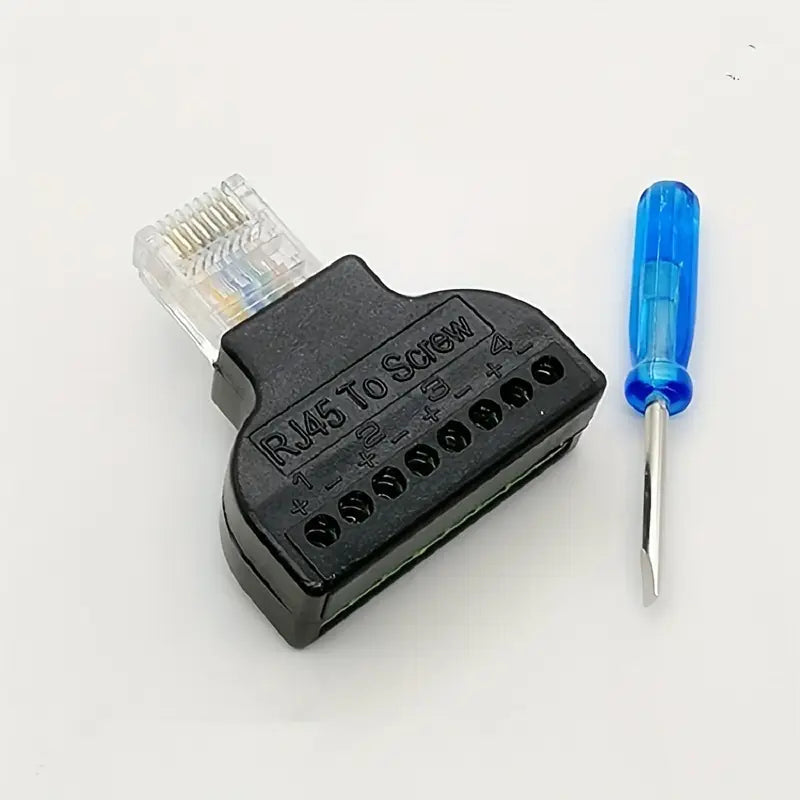 Adaptateur RJ45 vers Bornier à Vis – Connecteur Réseau Ethernet Facile à Installer | Hubs et Adaptateurs