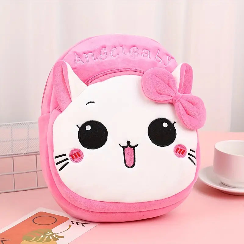 Sac à dos enfant en peluche animaux mignons – Panda, lapin et chat kawaii pour maternelle