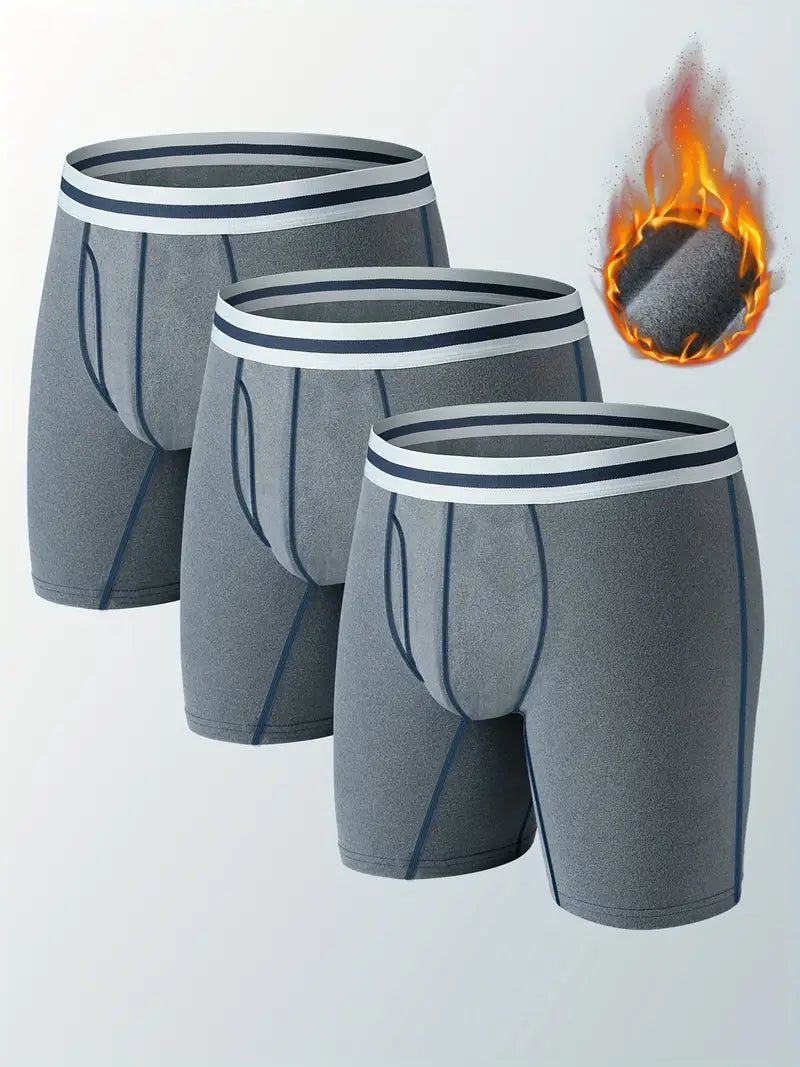Boxer thermique homme – Lot de 3 sous-vêtements chauds respirants – Confort hiver & sport