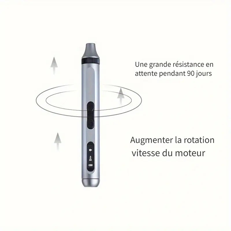 Mini Visseuse Électrique Rechargeable en Alliage d’Aluminium – Outil de Précision Portable