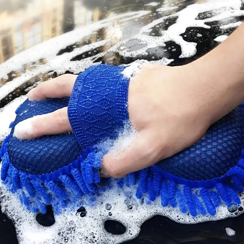 Éponge microfibre voiture – Gant de lavage chenille ultra-absorbant pour entretien carrosserie