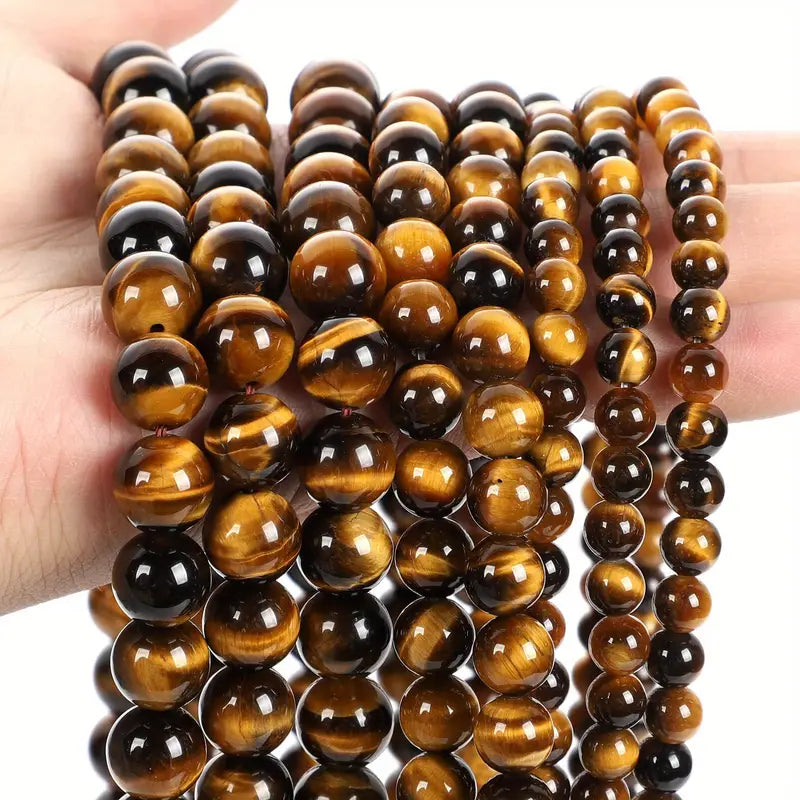Perles en pierre naturelle Oeil de Tigre – Pierres précieuses en vrac pour bijoux et lithothérapie