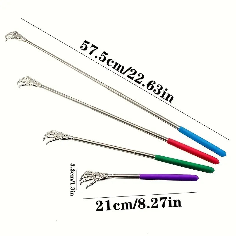 Gratte-dos Télescopique en Forme de Main Squelette – Accessoire de Massage Original et Relaxant pour Soulager les Démangeaisons