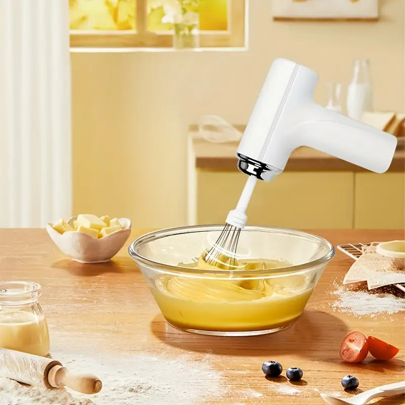 Batteur Électrique USB Rechargeable – Fouet de Cuisine Portable pour Œufs, Pâtisserie et Crème