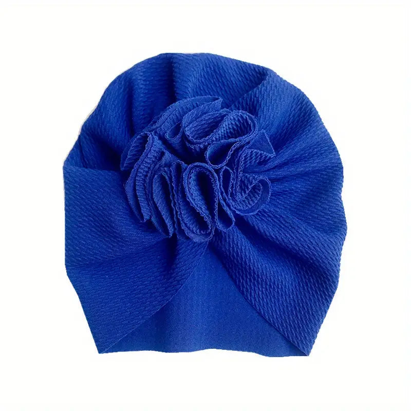 Turban Bébé avec Fleur en Tissu – Chapeaux et Casquettes Enfant Élégants | Bonnet Mode Fille Confort & Style