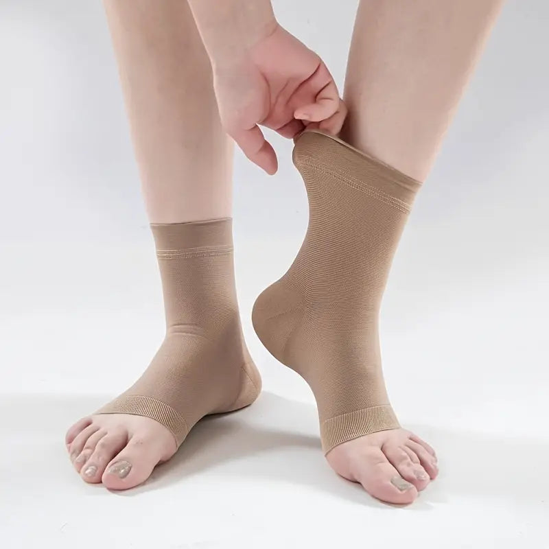 Chaussettes de Compression Ouvertes pour Fasciite Plantaire – Soulagement Douleur Talon & Cheville, Maintien et Confort au Quotidien
