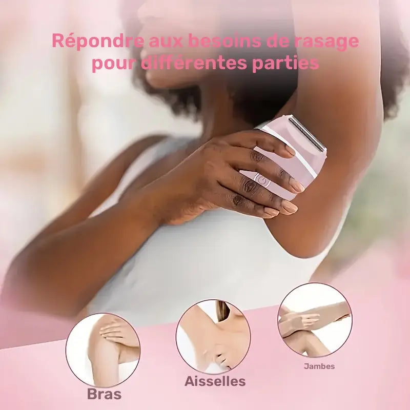 Rasoir Électrique Femme – Épilateur Rechargeable Sans Douleur pour Jambes, Aisselles et Bikini