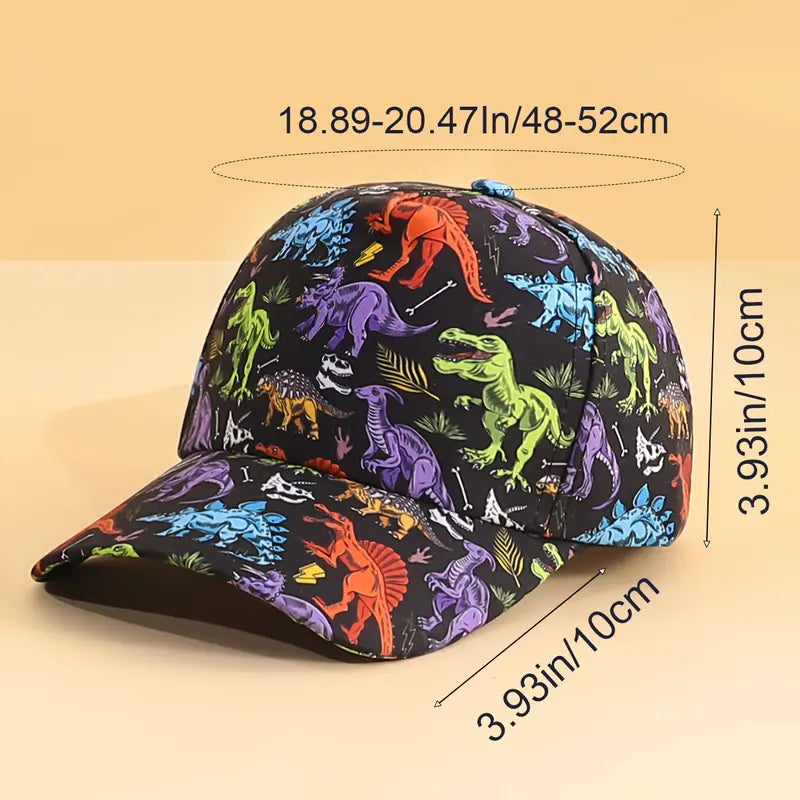 Casquette Enfant Dinosaure Colorée – Chapeaux et Casquettes Garçon | Casquette Tendance Été & Protection Soleil