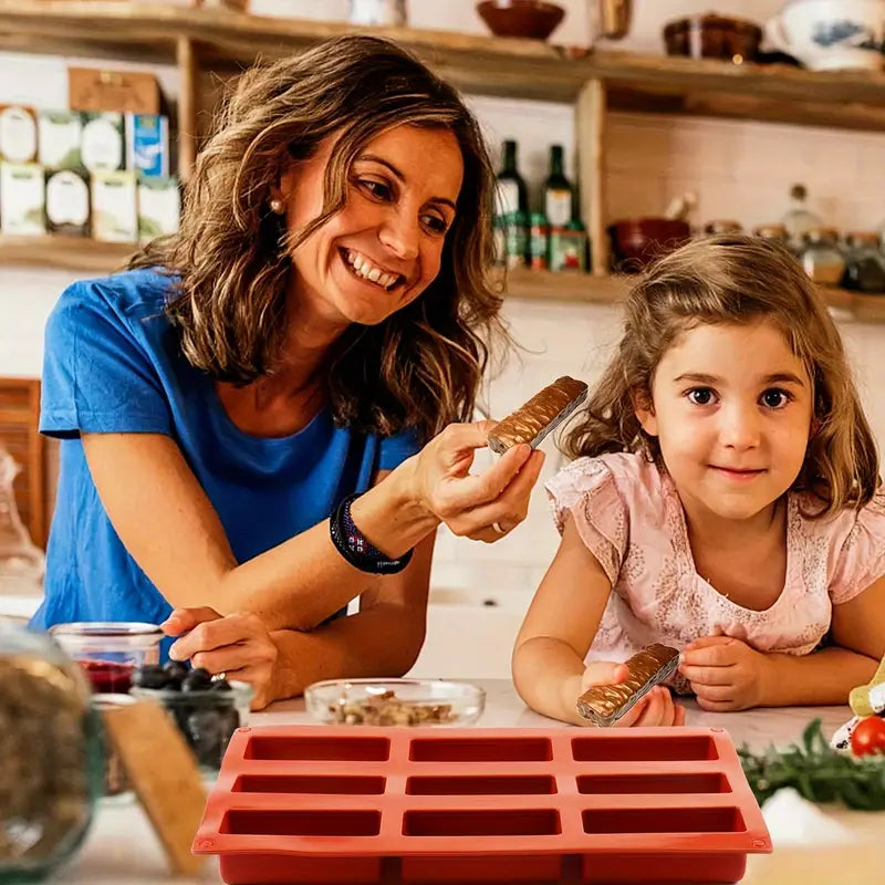 Moule en Silicone Demi-Rond pour Barres d’Alimentation – Snacks Énergétiques, Pâtisseries et Desserts Maison
