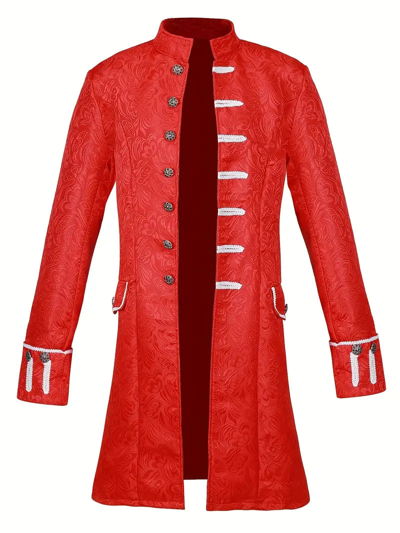 Manteau fantaisie homme gothique – Veste longue brocart style victorien et steampunk