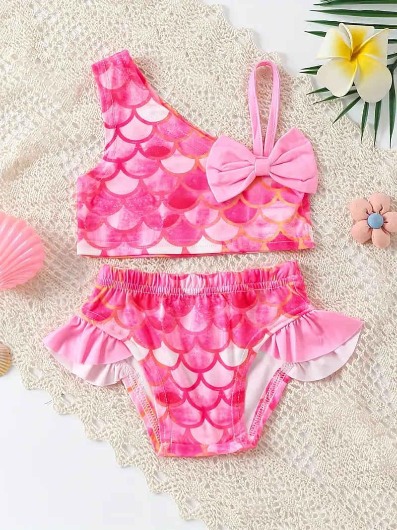 Maillot de bain fille deux pièces – Bikini fun imprimé donuts colorés