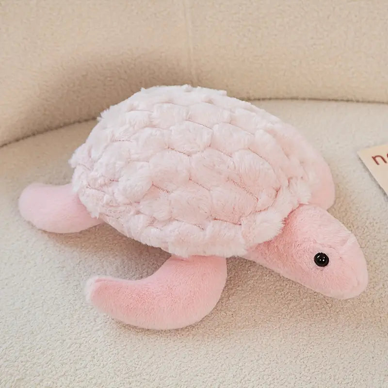 Peluche tortue douce rose et verte – Jouet en peluche mignon pour enfants et décoration