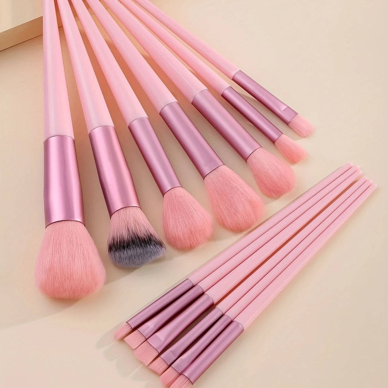 Pack de 12 Pinceaux Maquillage Professionnels – Brosse Teint, Yeux & Lèvres avec Étui Doux
