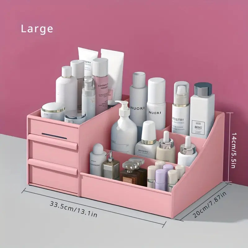 Organiseur de Maquillage avec Tiroirs – Boîte de Rangement Cosmétique pour Soins, Vernis et Accessoires Beauté