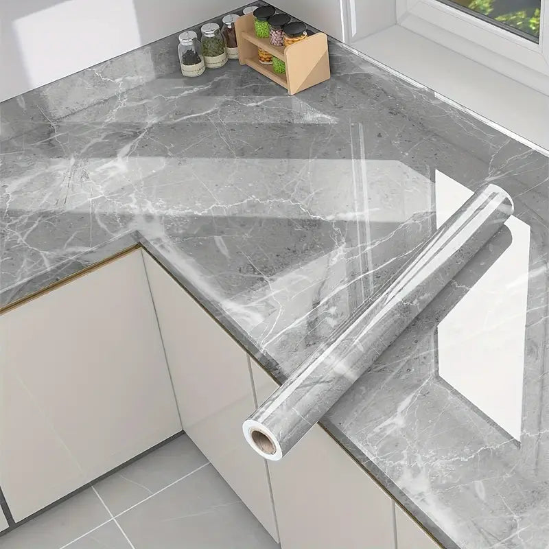 Papier Peint Adhésif Effet Terrazzo – Rouleau Étanche et Facile à Poser pour Cuisine, Salle de Bain et Meubles