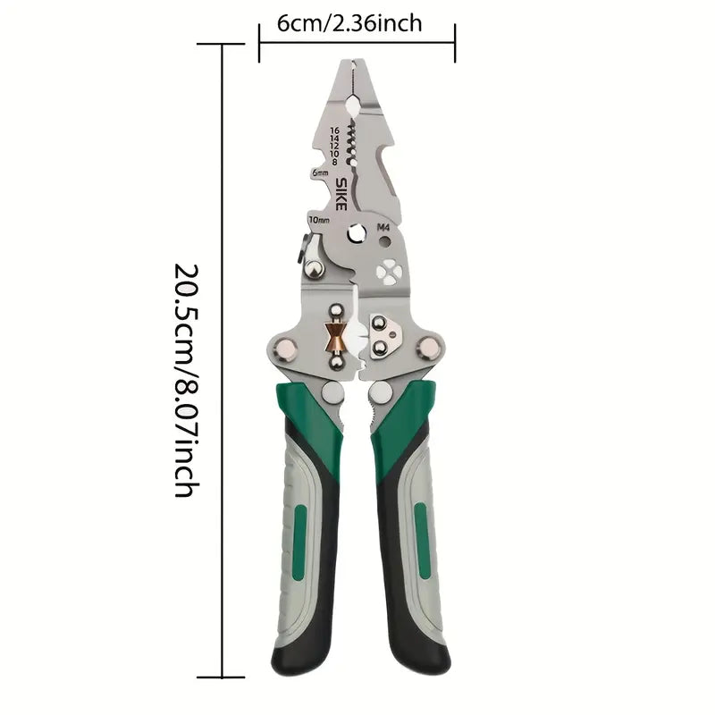 Pince à Dénuder Pliable Multifonction – Outil Électrique 3 en 1 pour Câbles, Sertissage et Coupe