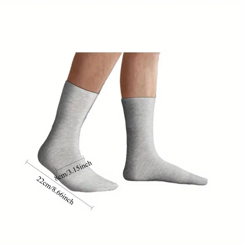 Lot de 6 Paires de Chaussettes Médicales Blanches – Respirantes, Sans Couture, Idéales Diabétiques