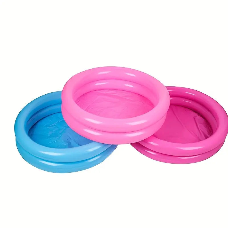 Piscine Gonflable Ronde pour Enfants Bassin d’Été Portable, Rose ou Bleu, Idéal Jardin & Terrasse