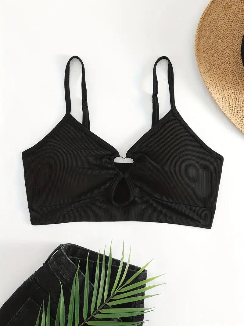 Haut de tankini à découpe cœur – Élégance romantique pour vos journées plage