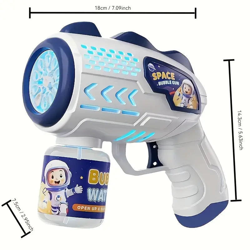 Pistolet à Bulles Spatiale Électrique – Jouet Lumineux et Amusant pour Enfants