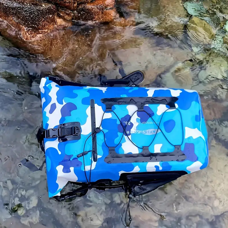 Sac à dos étanche camouflage bleu – Grande capacité, idéal sport et plein air