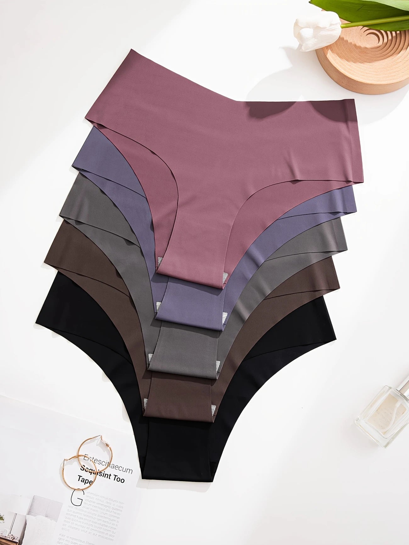 Lot de Culottes Invisibles Femme Sans Couture – Ultra Douces & Couleurs Sombres Élégantes