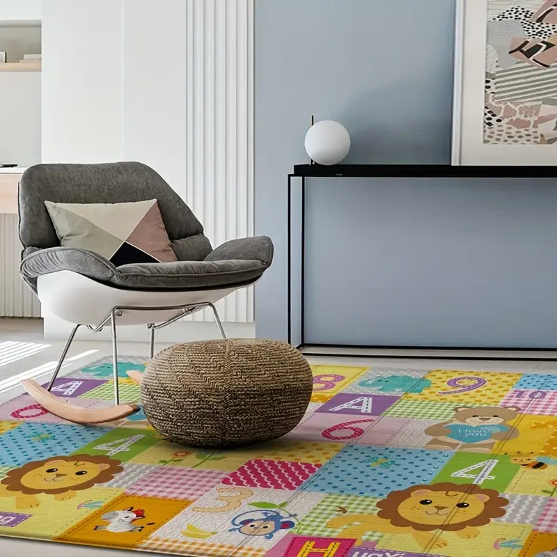 Tapis de Jeu Pliant pour Bébé – Tapis Éducatif Coloré et Antidérapant pour Chambre et Aire de Jeu
