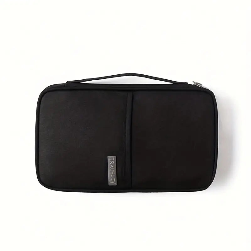 Organiseur de Voyage Multifonction – Pochette de Rangement Étanche pour Passeports, Câbles et Accessoires