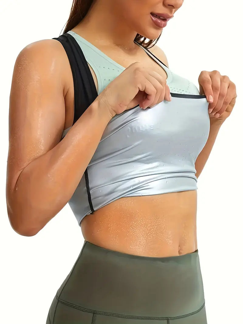 Débardeur de sudation femme – Top fitness thermique pour brûler les graisses et affiner la taille