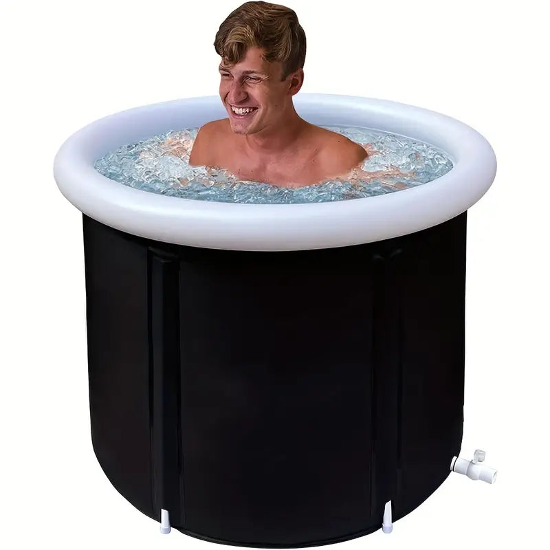 Bain Froid Portatif pour Cryothérapie Bassin d’Eau Glacée Pliable pour Récupération Musculaire