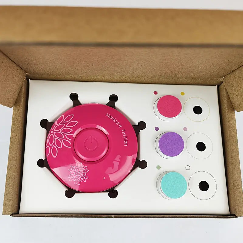 Appareil de Polissage Électrique pour Ongles – Lime Manucure avec Embouts Interchangeables