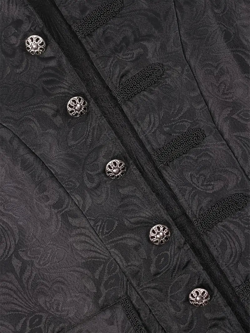 Manteau fantaisie homme gothique – Veste longue brocart style victorien et steampunk