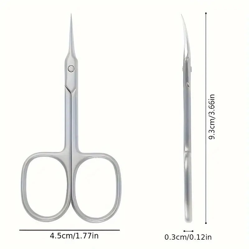 Ciseaux à Cuticules Précision – Inox Courbé pour Manucure et Pédicure Professionnelle
