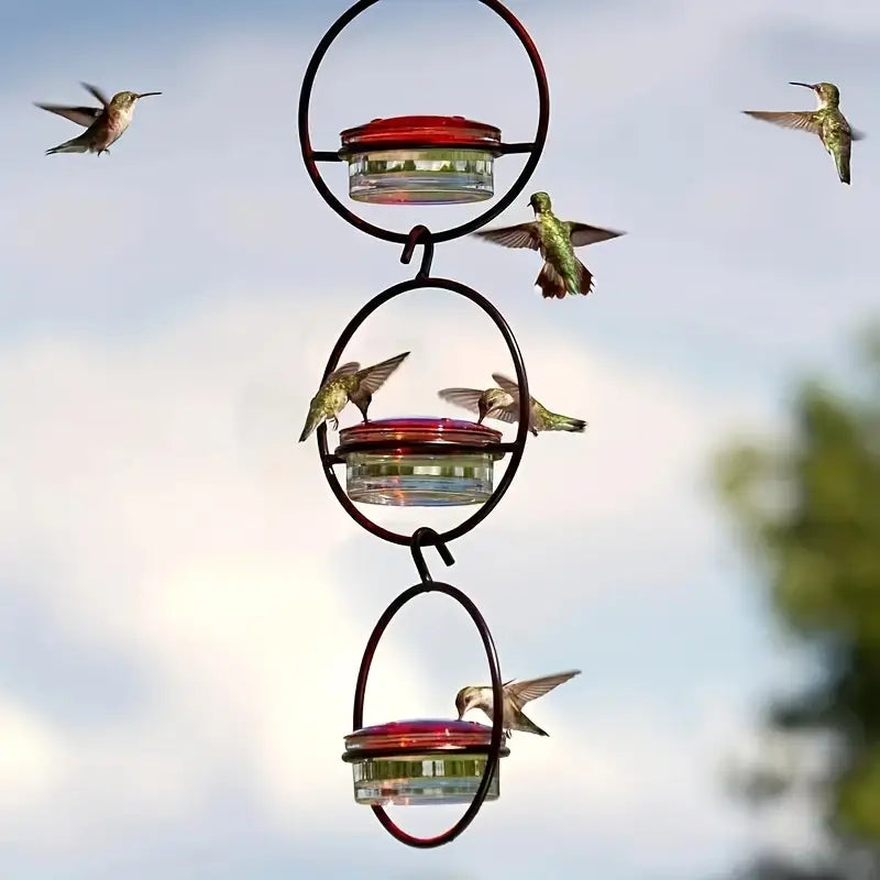 Mangeoire à Colibri Transparente – Distributeur de Nectar Suspendu pour Attirer les Oiseaux dans Votre Jardin