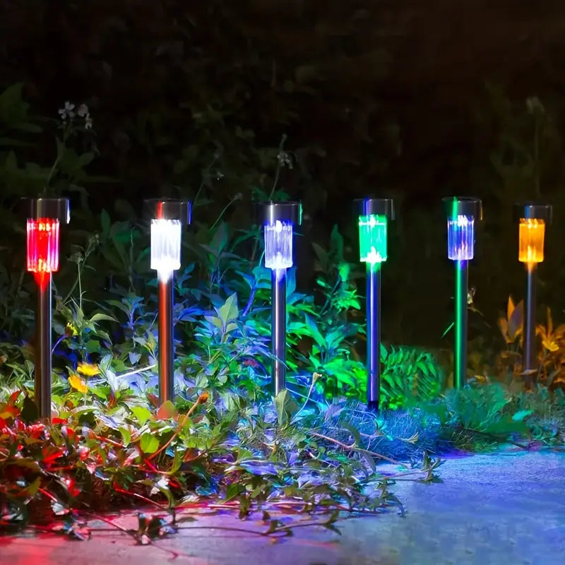 Balises Solaires LED Multicolores pour Allée et Jardin – Éclairage Extérieur Décoratif et Étanche