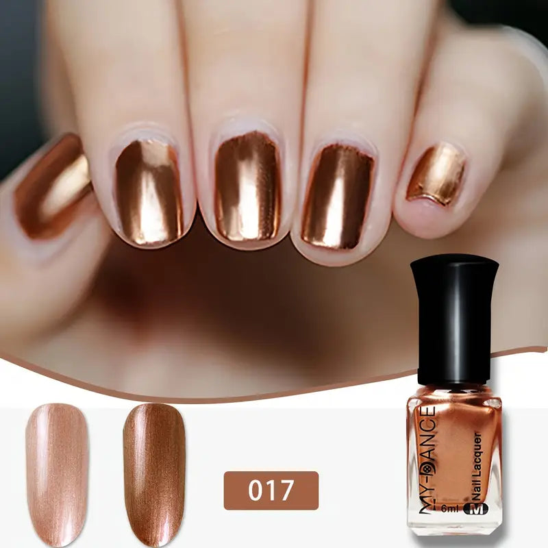 Vernis Effet Chrome Métallisé – Finition Miroir Ultra Brillante pour Nail Art Glamour