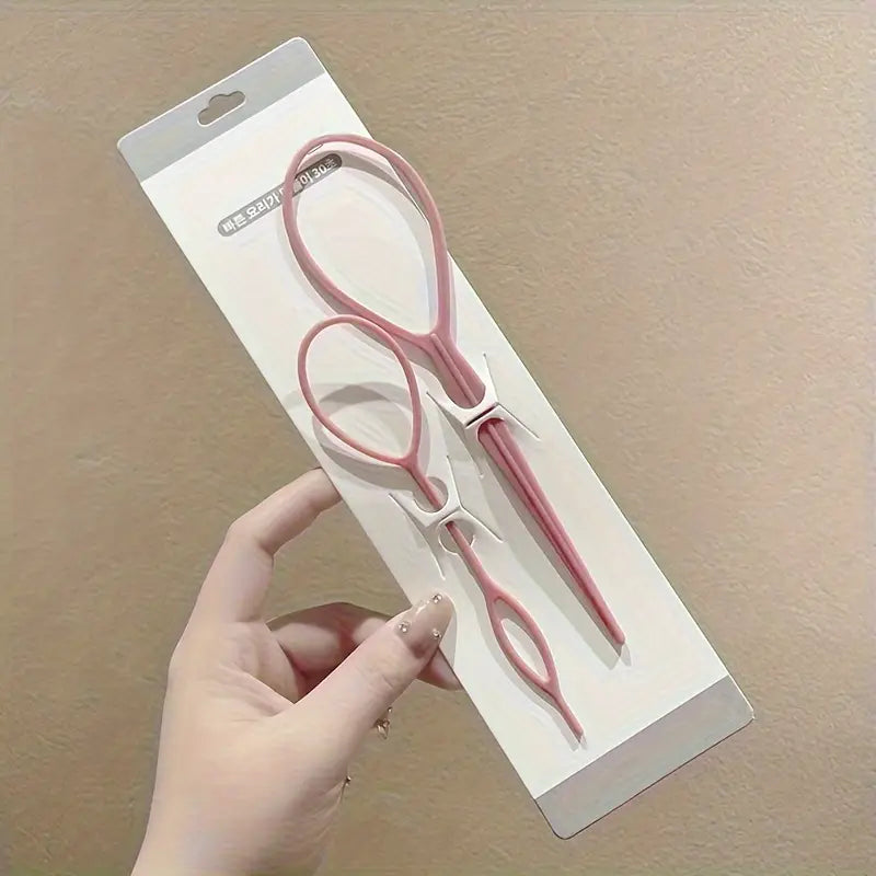 Outils de coiffure – Lot d’anneaux passe-mèches pour tresses et chignons faciles