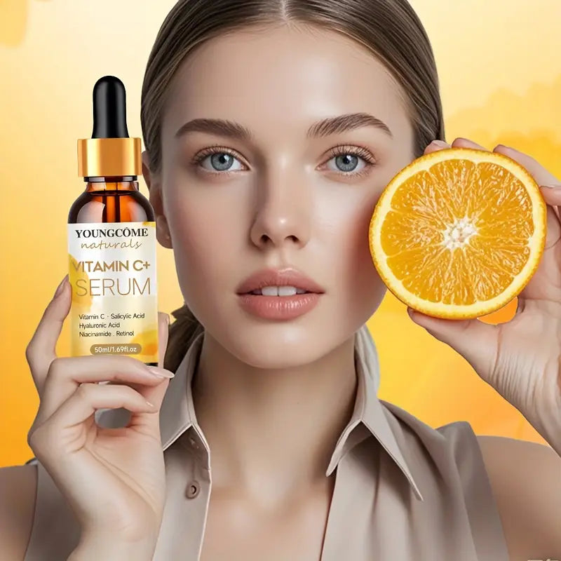 Sérum Visage Vitamine C+ 30/50 ml – Anti-Âge, Anti-Taches, Acide Hyaluronique, Rétinol et Niacinamide