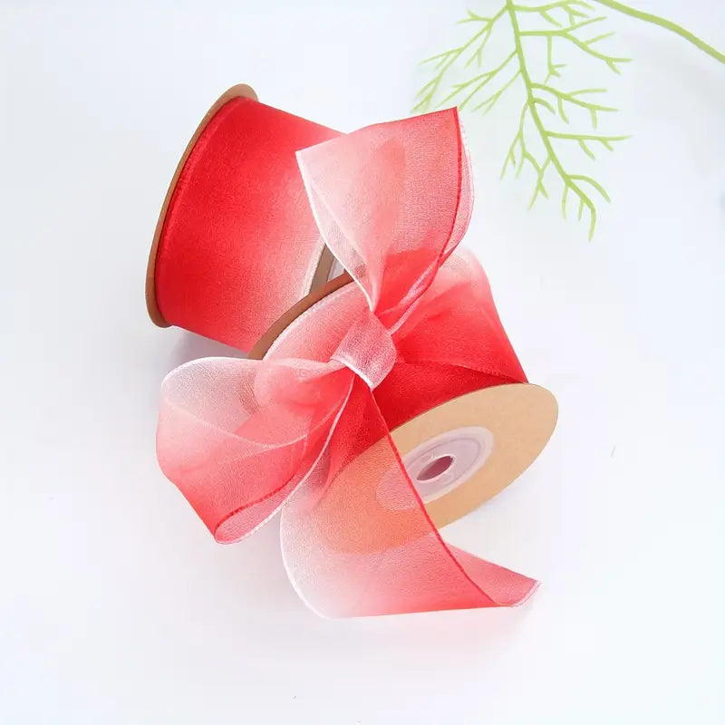 Rubans dégradés satinés – Bobines colorées pour emballage cadeau, DIY et décoration artisanale