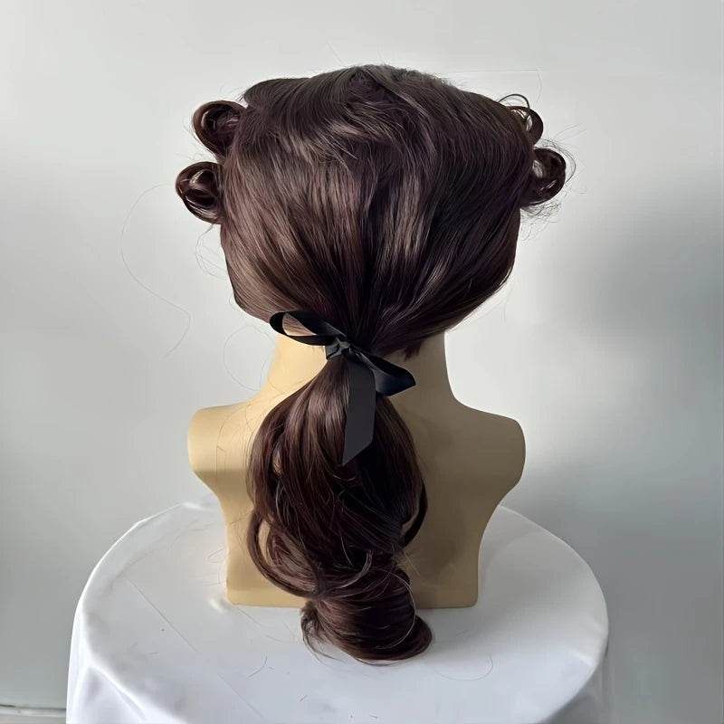 Perruque Homme Cheveux Longs avec Ruban – Look Élégant & Cosplay Classique