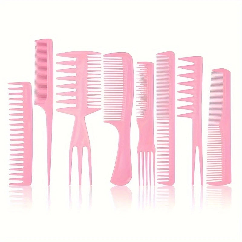 Lot de 8 Peignes Professionnels de Coiffure – Antistatiques, Résistants à la Chaleur, Idéal Salon ou Maison