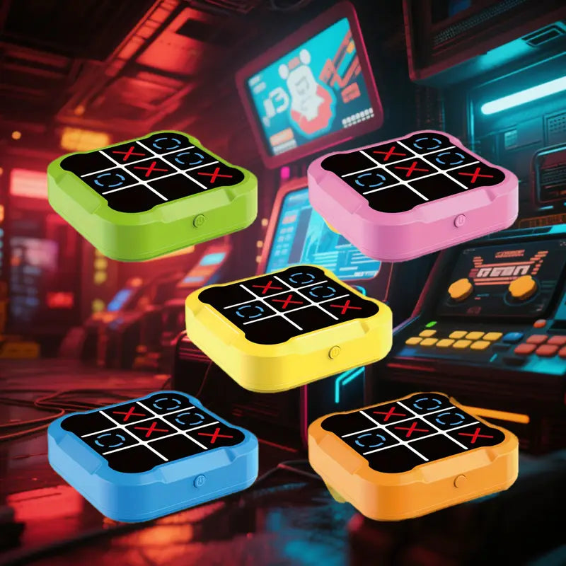 Mini Jeu Électronique Morpion Tic Tac Toe – Console Portable Ludique et Colorée pour Enfants