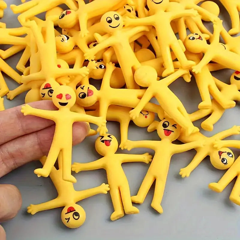 Mini Figurines Emoji Jaunes – Décorations de Fête Amusantes pour Anniversaires & Événements