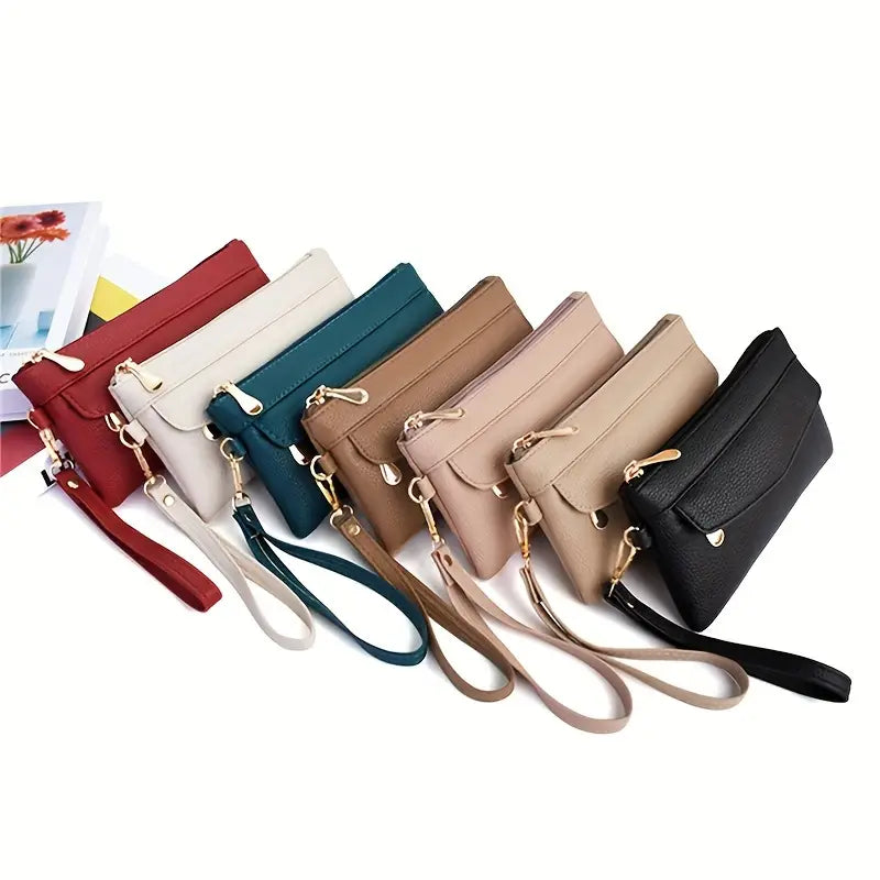 Pochette femme élégante – Sac de soirée multifonction avec dragonne, plusieurs coloris